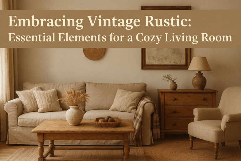 Embracing Vintage Rustic: Essential Elements for a Cozy Living Room